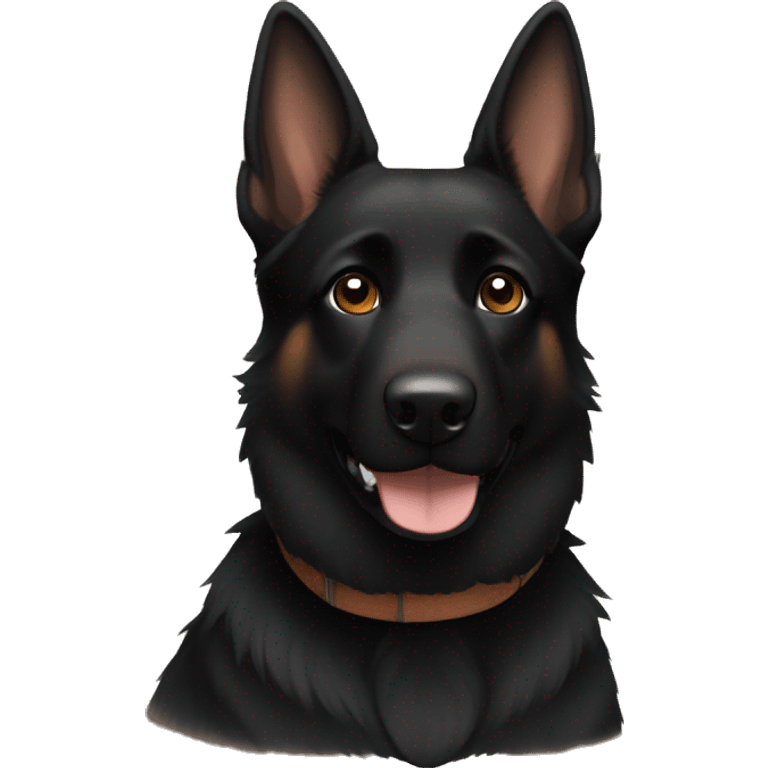 Black German shepherd with brown trim emoji