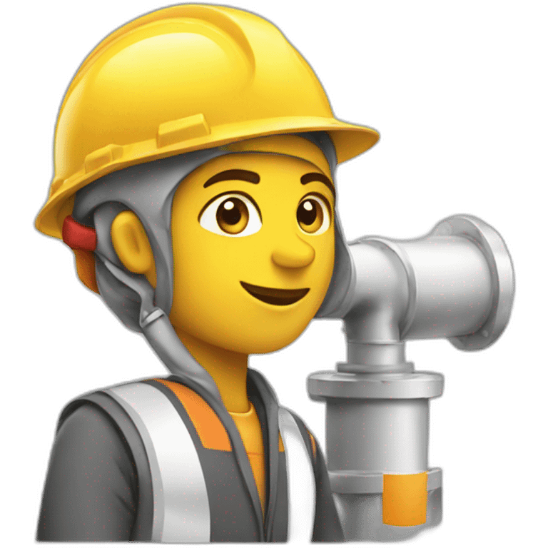 shell employee by a gas pipeline emoji