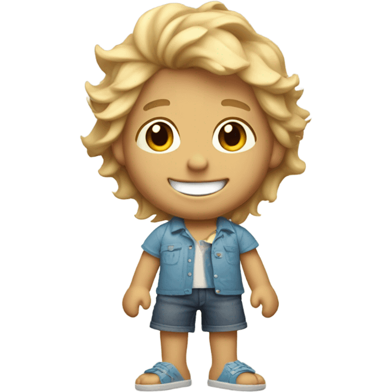 blonde gorgeous beachy boy  emoji