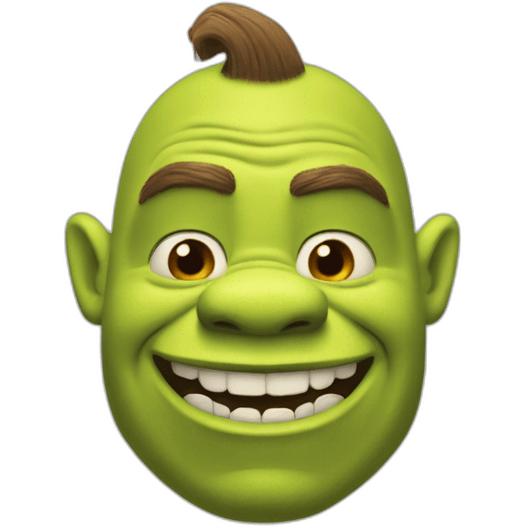 Shrek bois une bière emoji