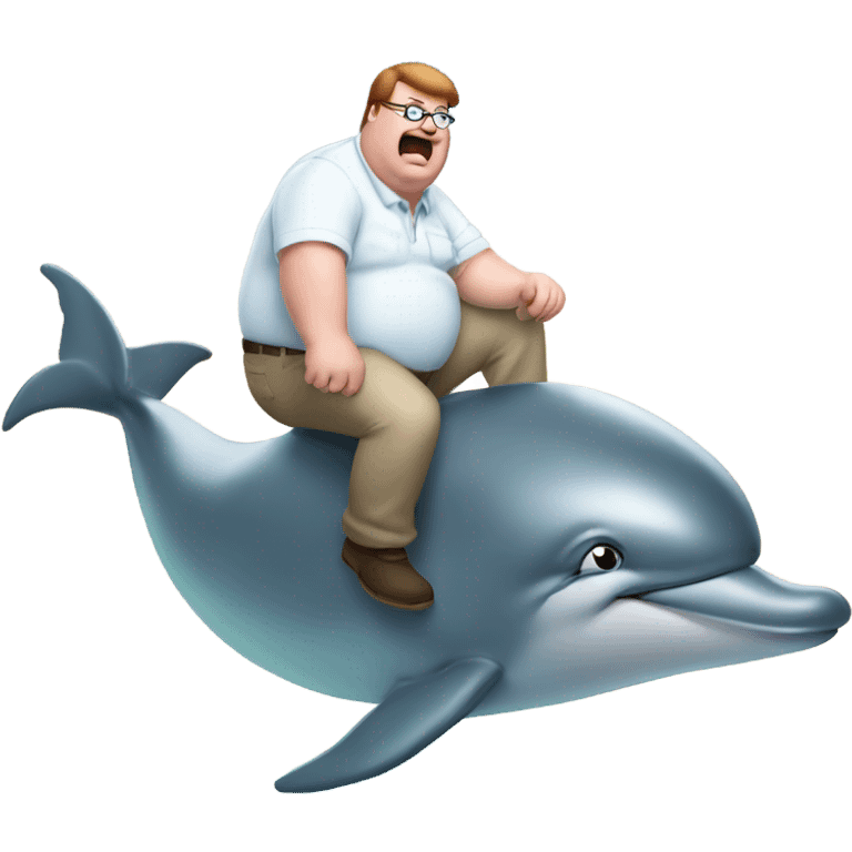 Peter griffin on a dolphin emoji