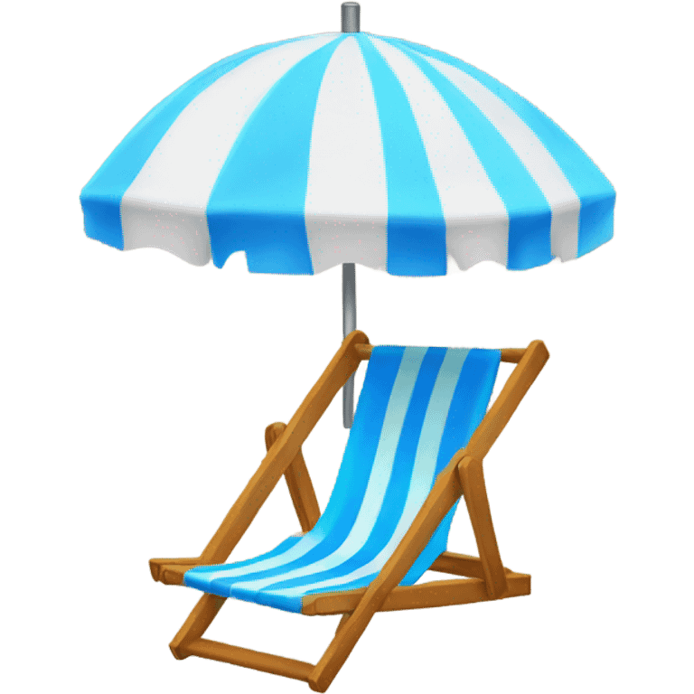 Beach umbrella with beach chair emoji