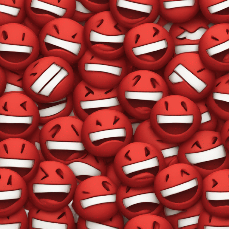 Red angry smiley face emoji