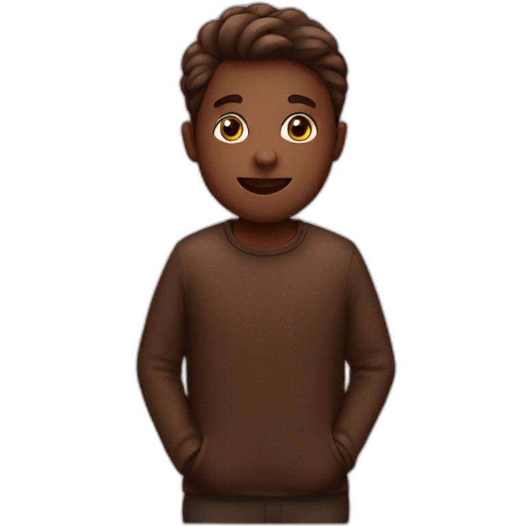 A person with choclate emoji