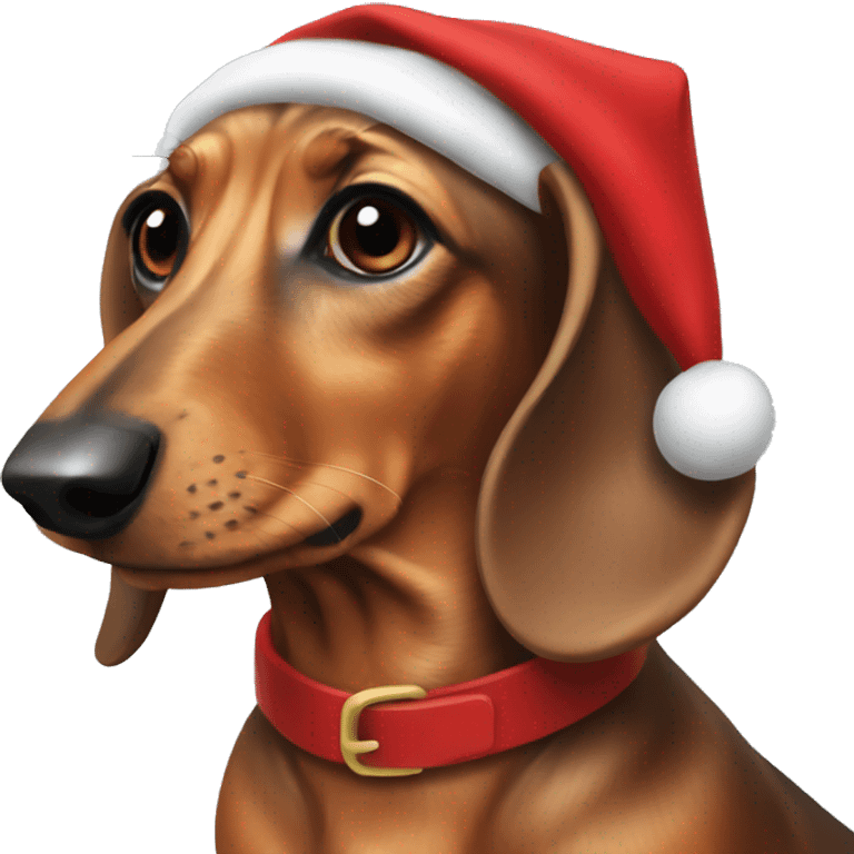 Dachshund at Christmas emoji