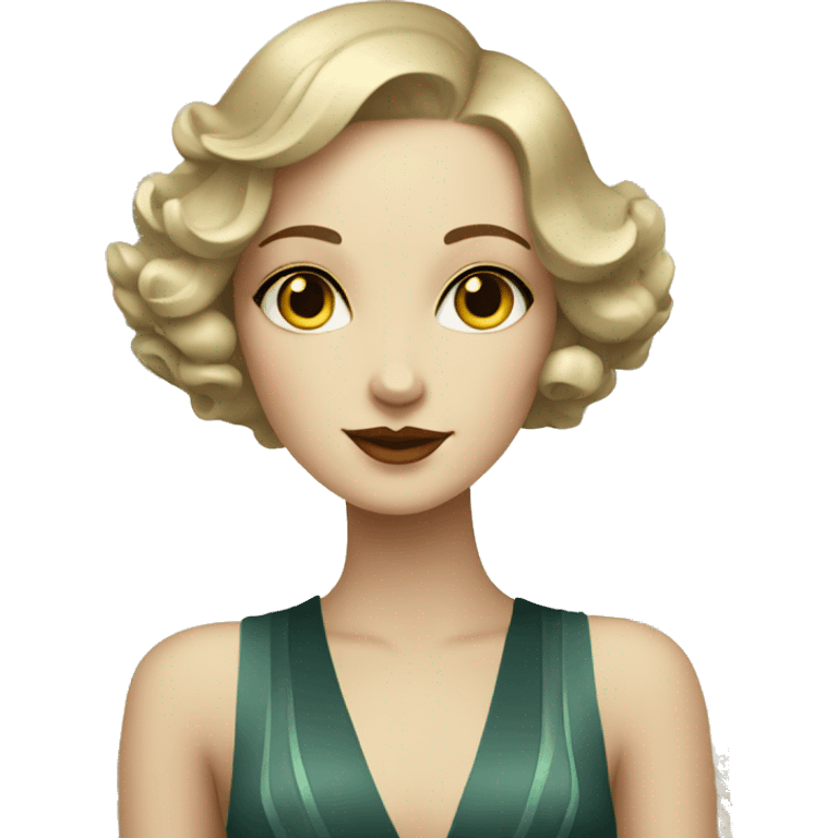 Art deco girl emoji