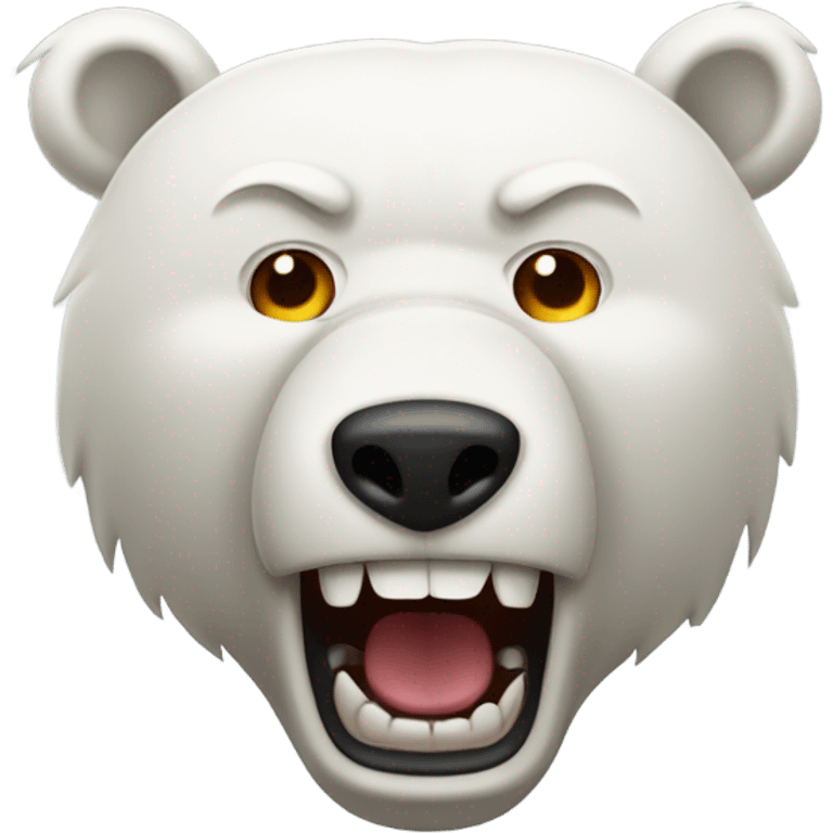 Angry white bear emoji