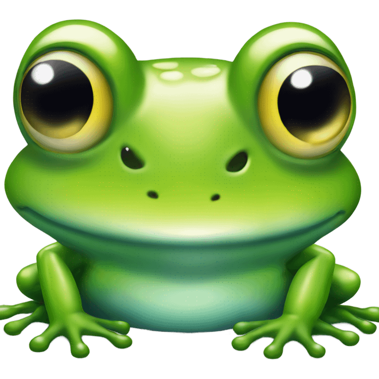 Shiny shiny moist frog emoji