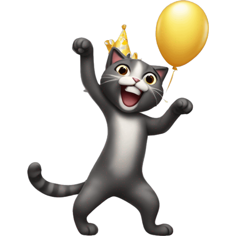 cat dancing birthday emoji