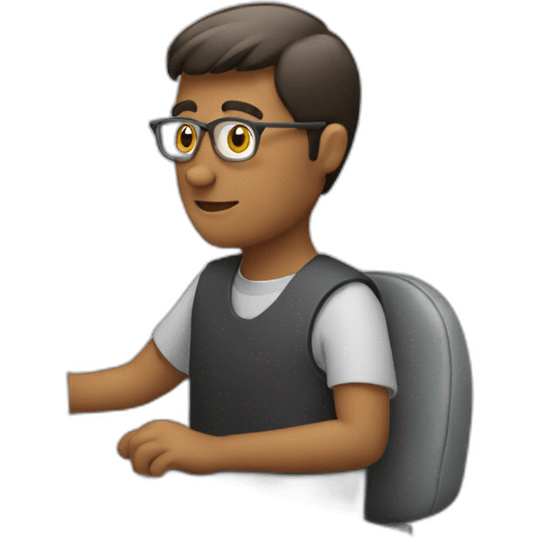 man with computer emoji