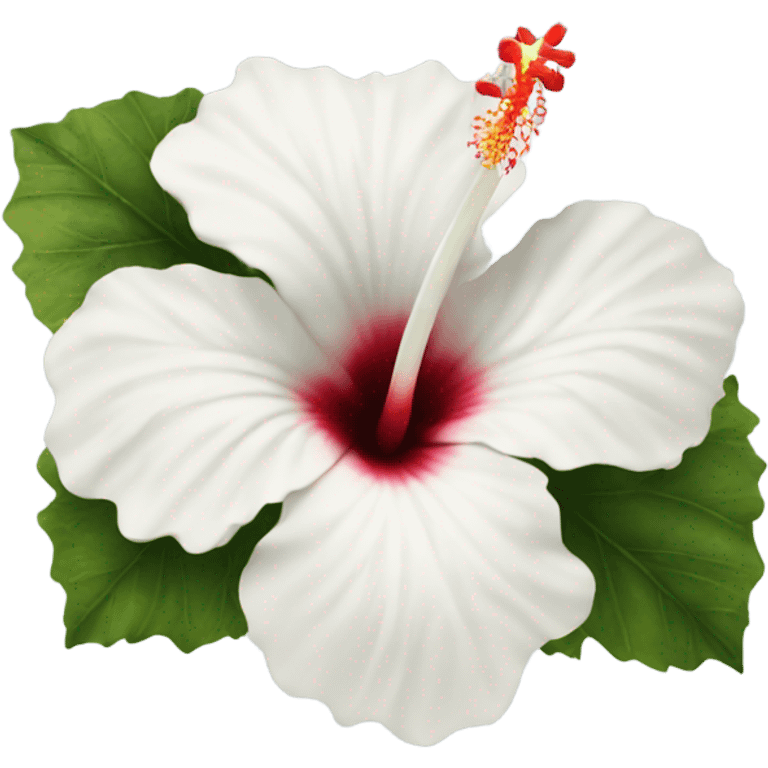 white hibiscus emoji