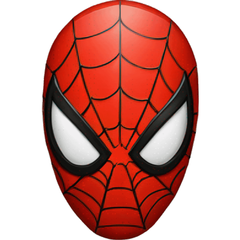 Red and black Spiderman head emoji