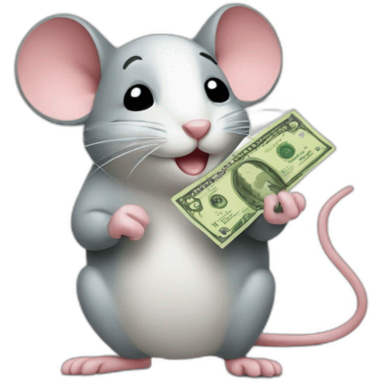 mouse with money emoji