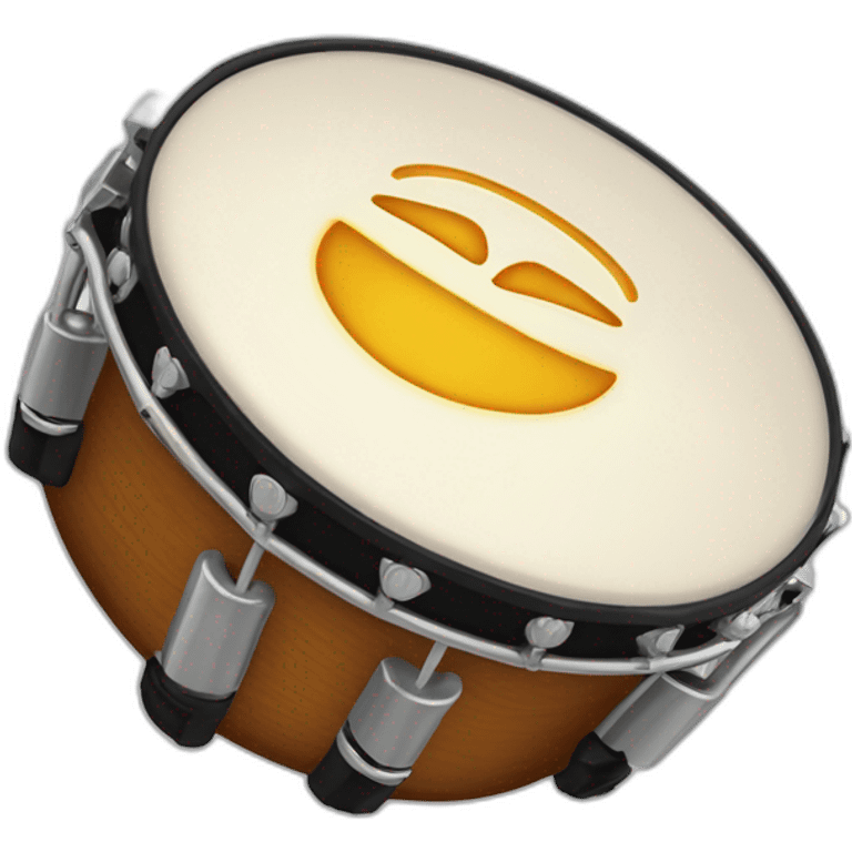 instrumento musical tambourine with jingles emoji