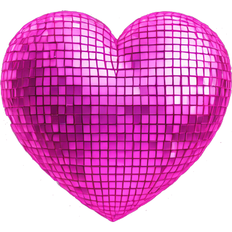 Heart like a disco ball in pinl emoji