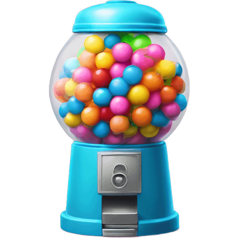 Gumball machine with neon gumballs  emoji