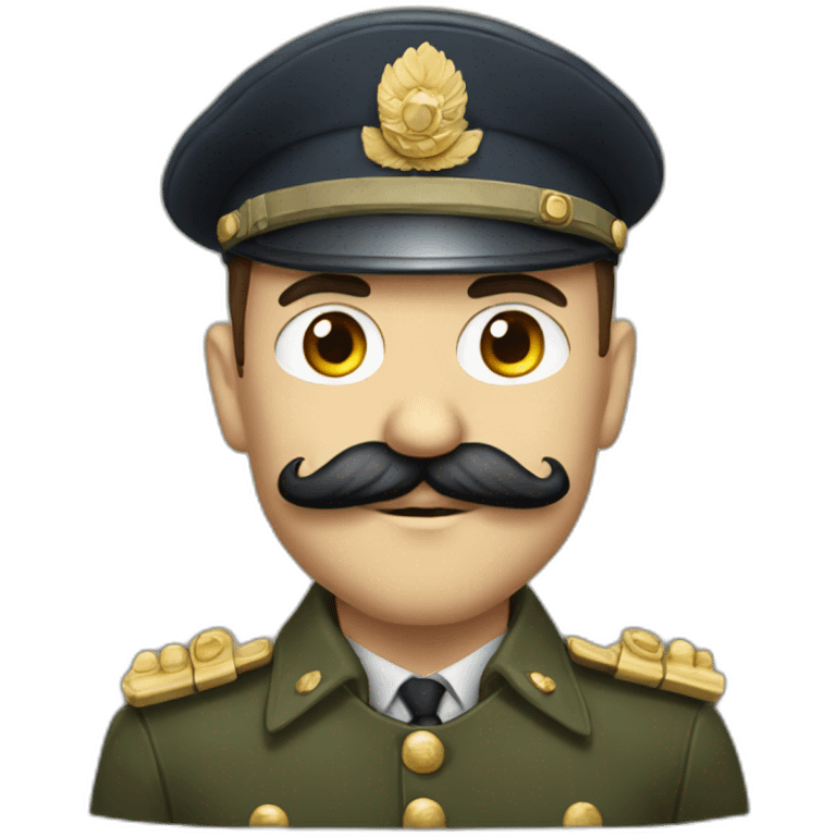 Soldat avec une grosse moustache emoji