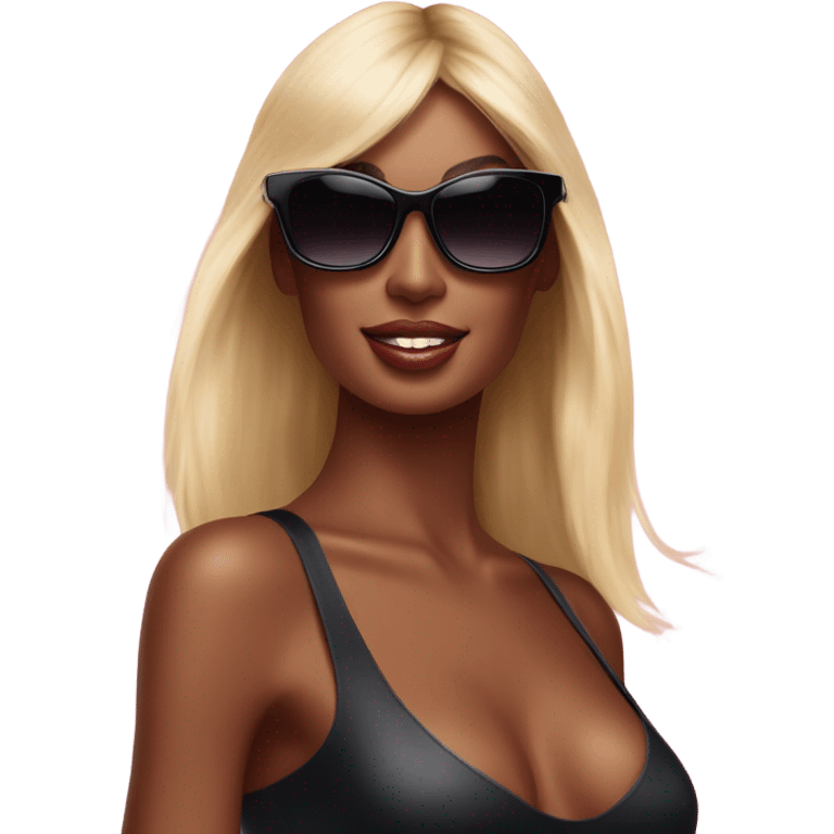 Photo of Victoria secret model posing with sunglasses  emoji