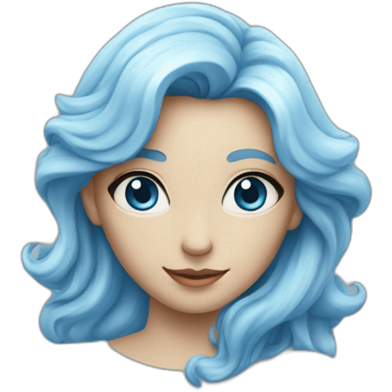 Coeur bleu claire emoji