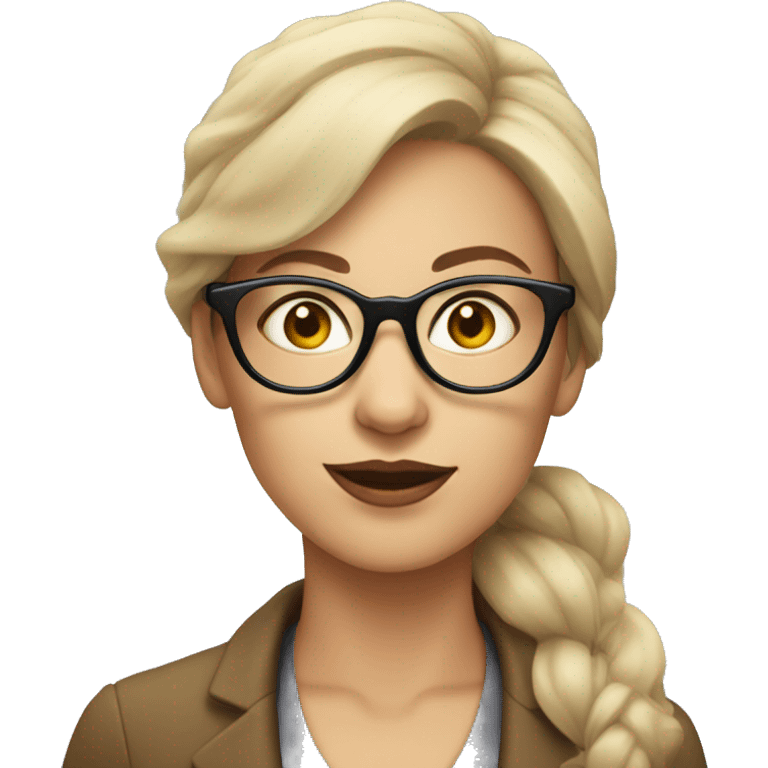 lady with cat eye, wearing spectacles emoji