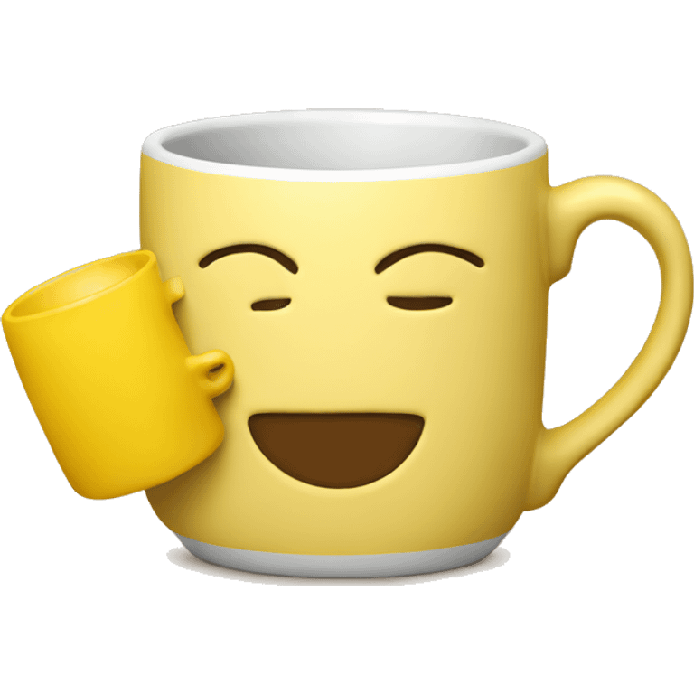 Mug with yellow vichy emoji