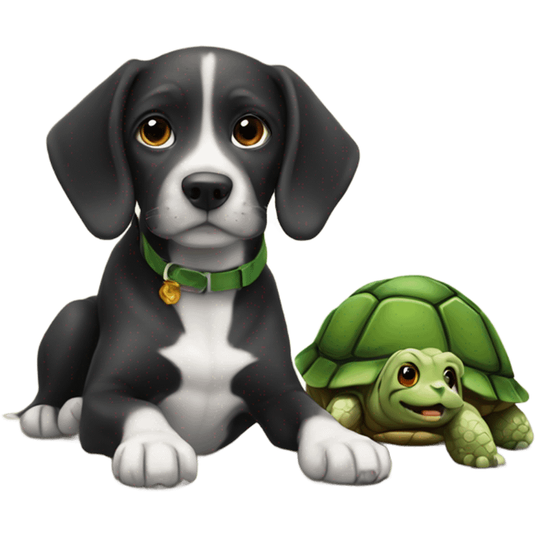 Dog with turtle  emoji