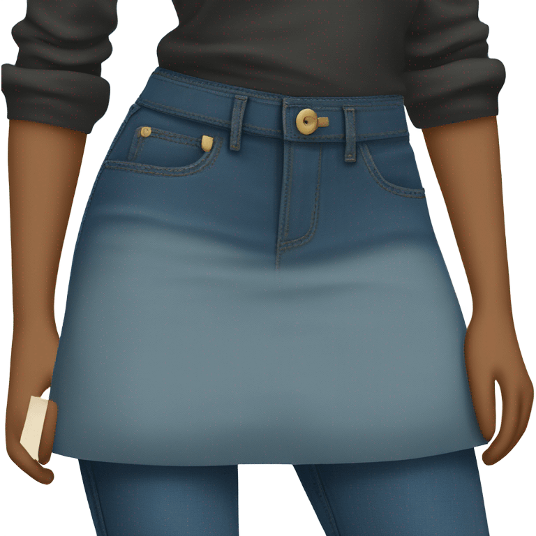 skirt over wide jeans  emoji