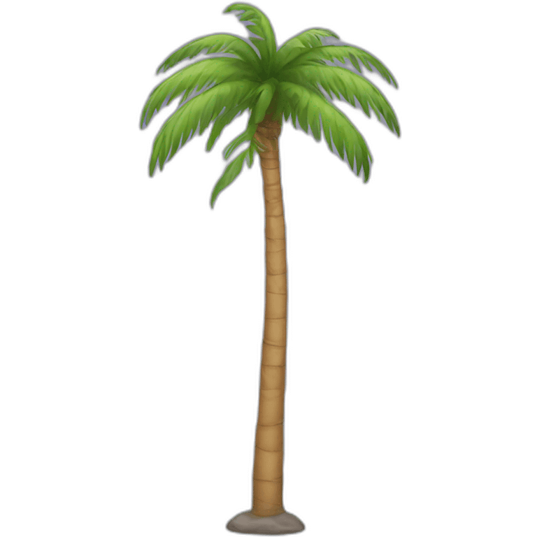 Tall palm with human face on top emoji