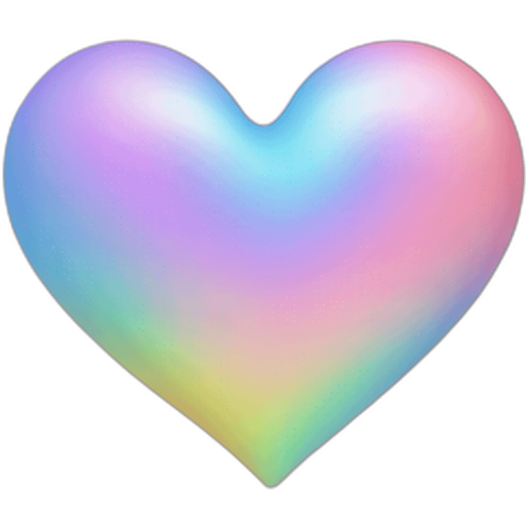 Rainbow heart pastel emoji