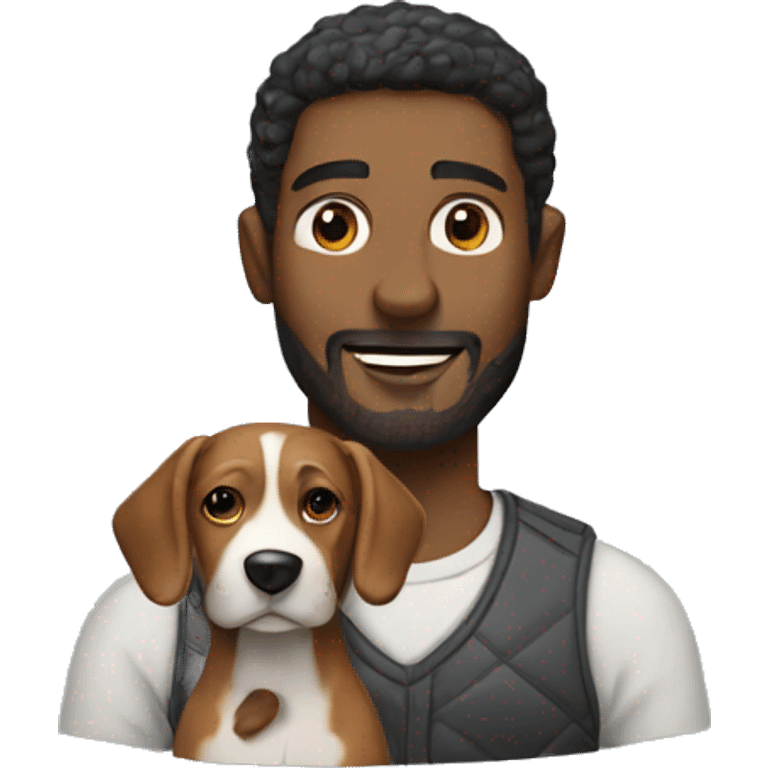 Man with dog emoji