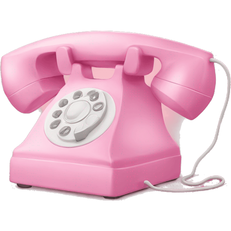 cute pink telephone  emoji