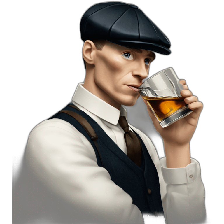 Tommy shelby peaky blinders drinking whisky emoji