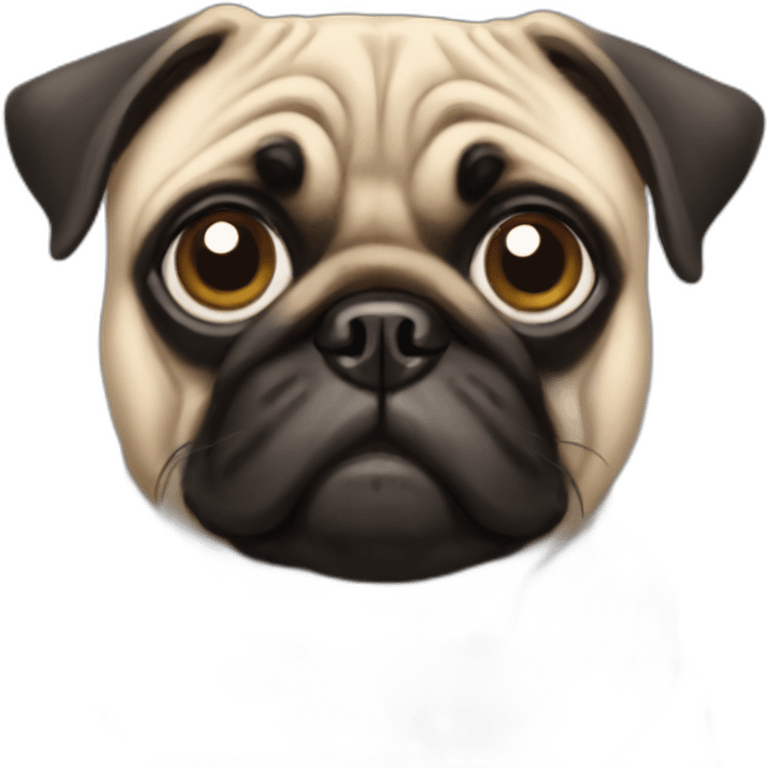 pug with big eyes emoji