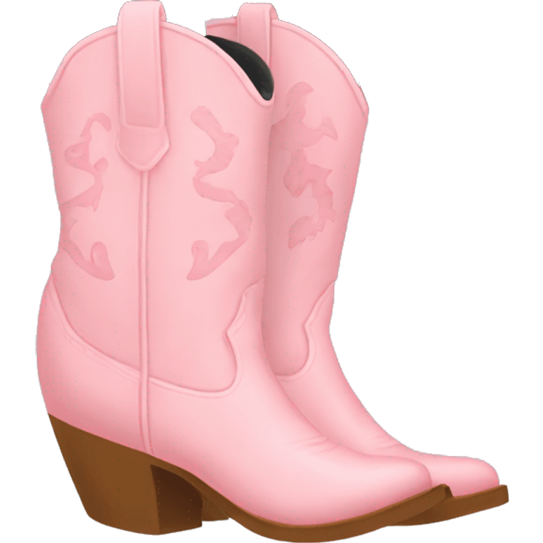 pastel pink cowgirl boots emoji