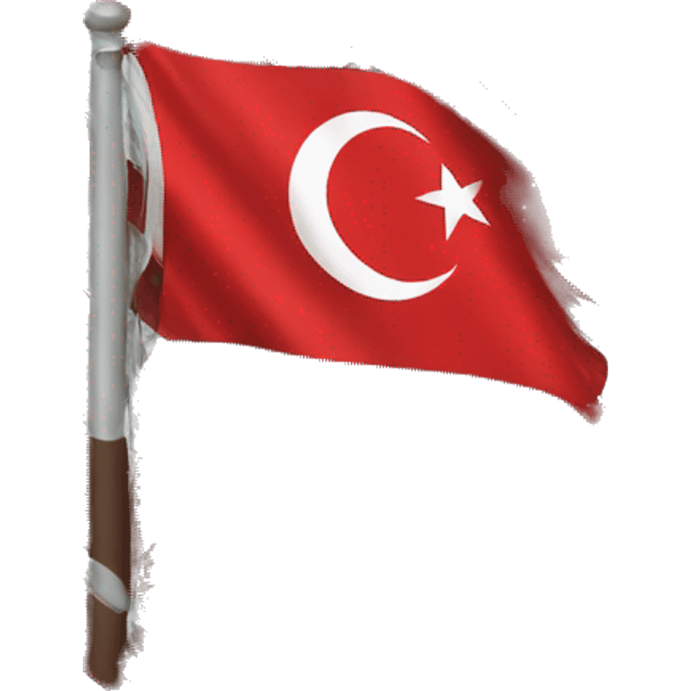 turkish flag but bg black moon red and star is bark blue emoji