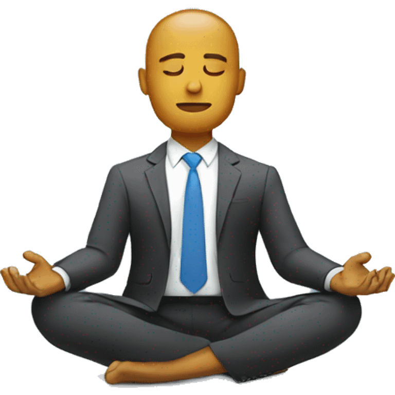 businessman meditating emoji