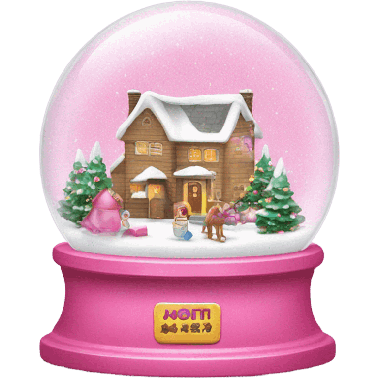 pink snow globe emoji