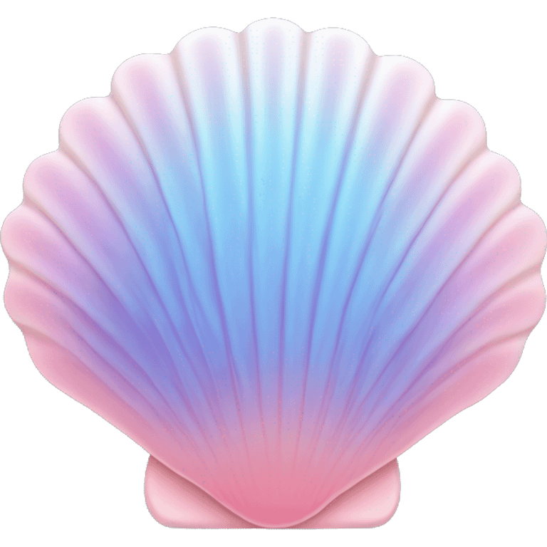 Pink and blue pastel scallop shell emoji