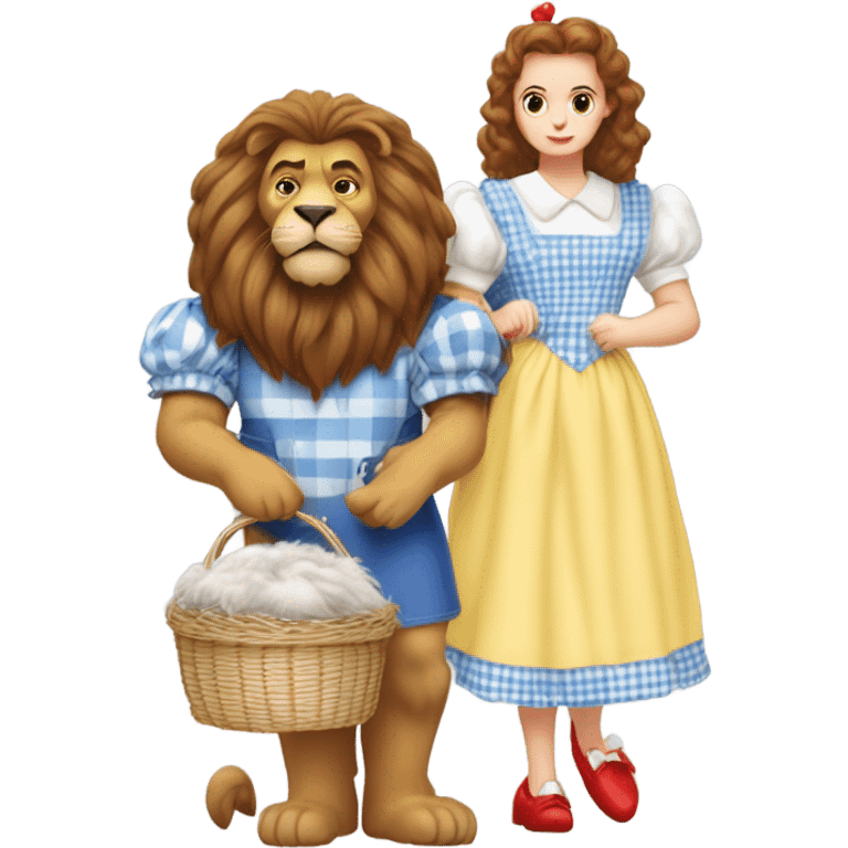 Dorothy and the Cowardly Lion in The Wizard of Oz emoji