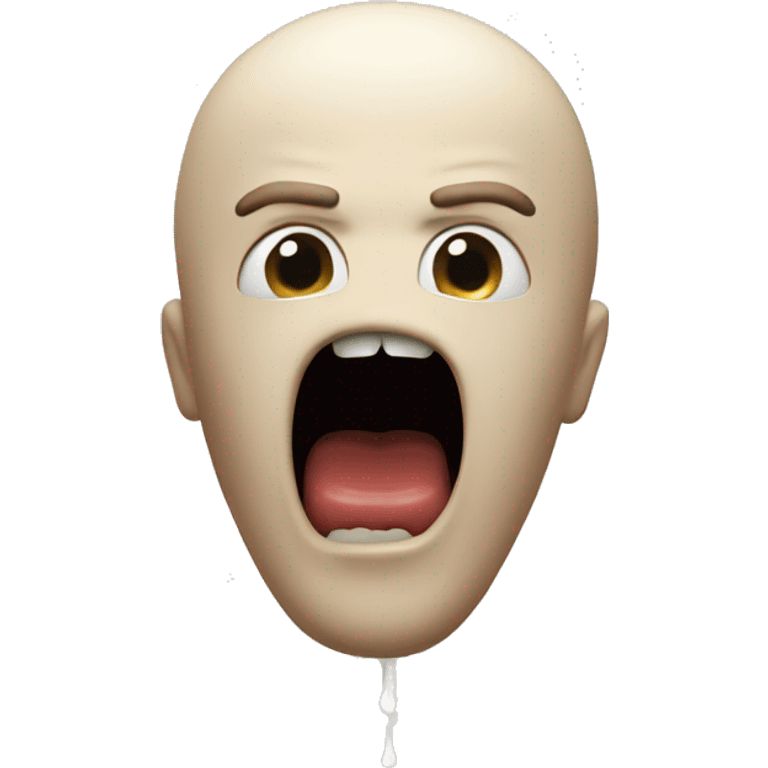 scary mans head coming out of a toilet emoji