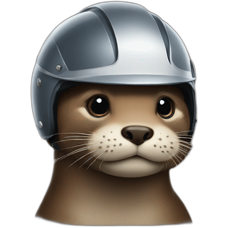 otters wearing helmet emoji