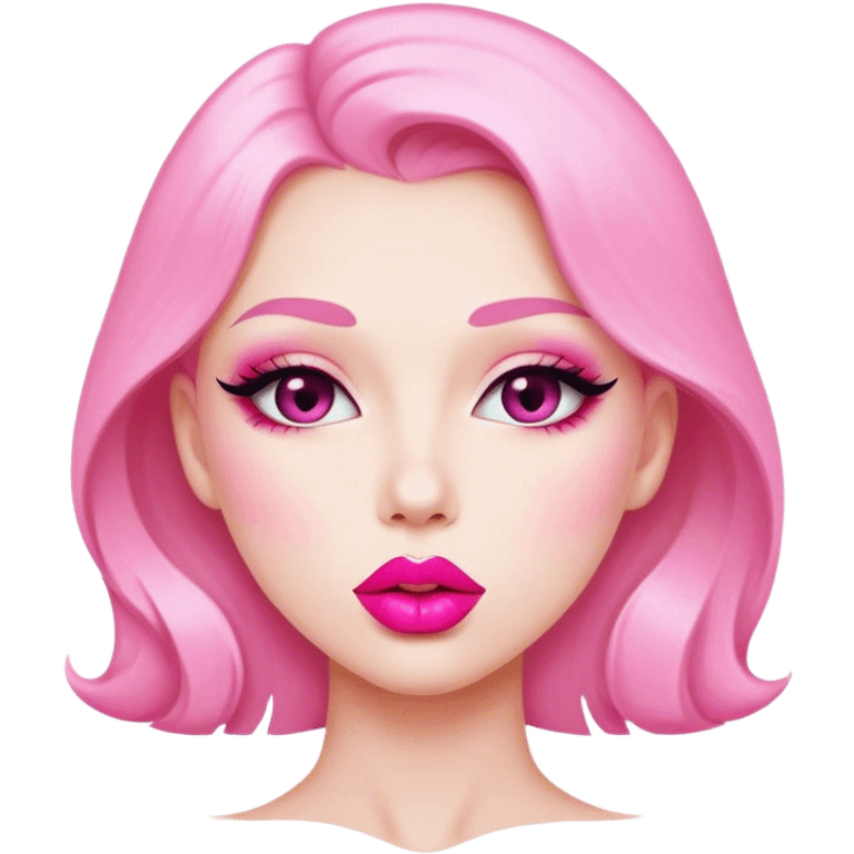 pink lipstick kiss emoji