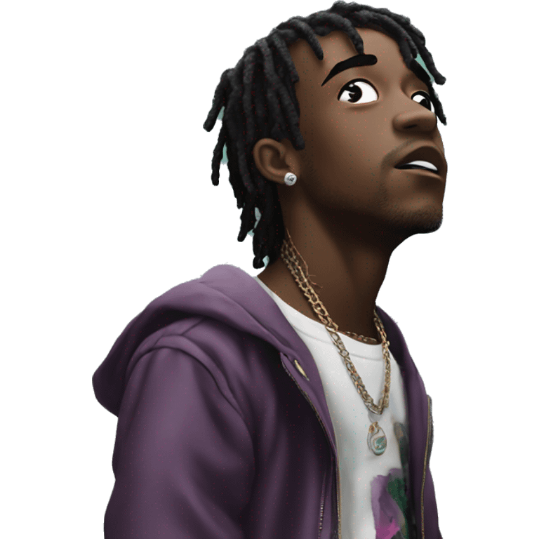 Lil uzi vert looking up to the sky emoji