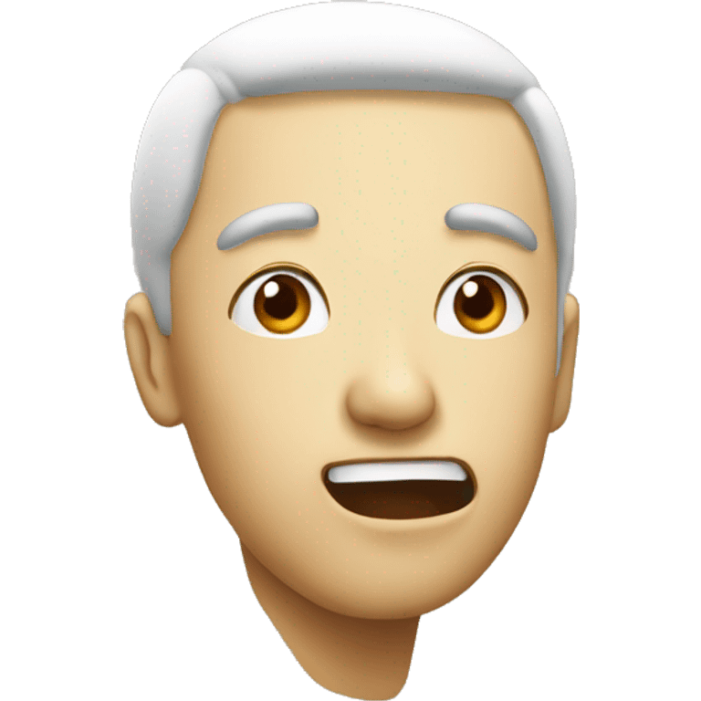 Japanese head with amazement look emoji