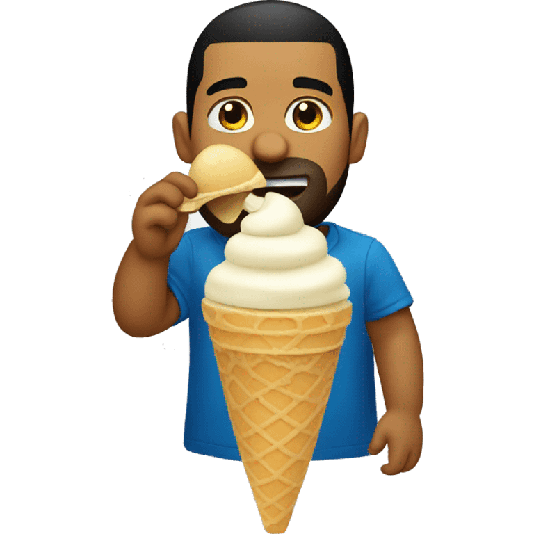 Drake eating vanilla ice cream emoji