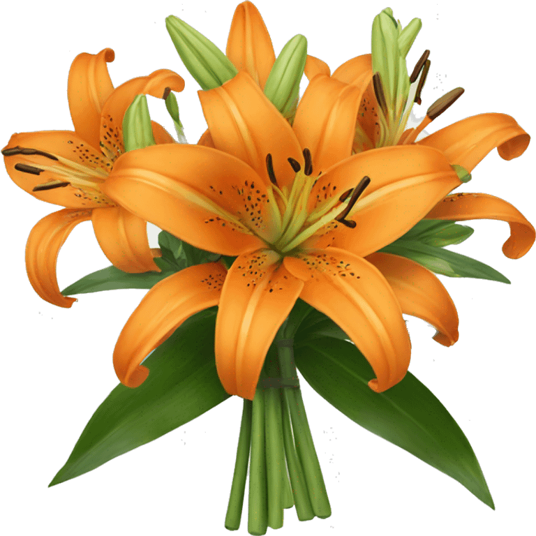 A bouquet of orange Lillie’s  emoji