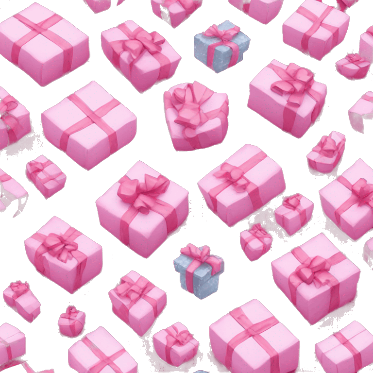 Pink Christmas presents  emoji