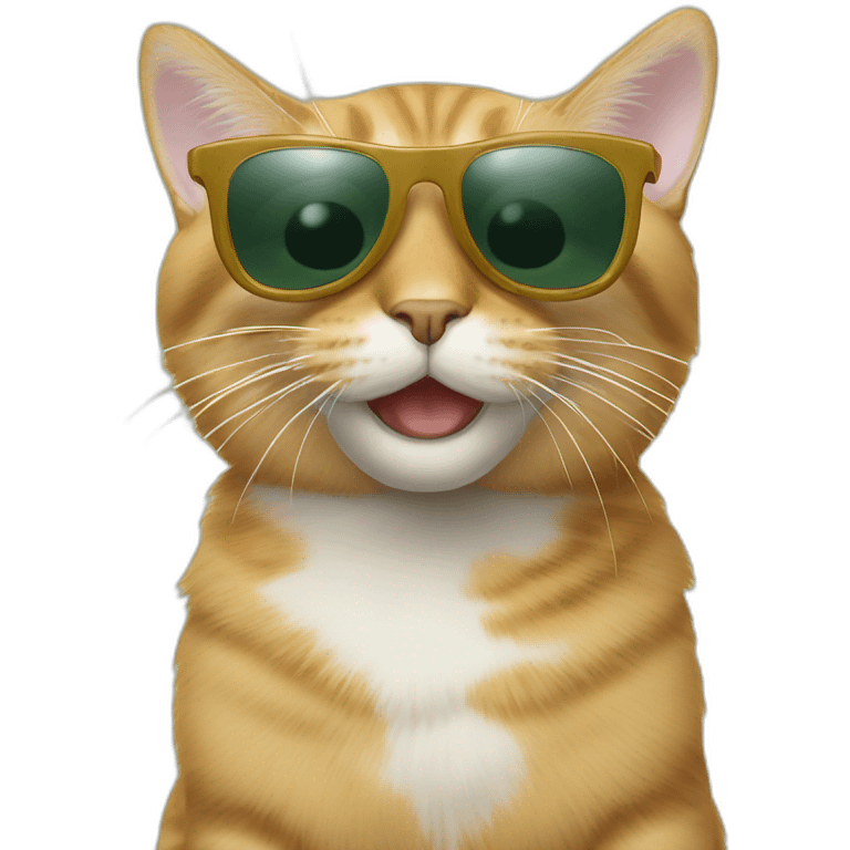 cat with rayban wayfarer emoji