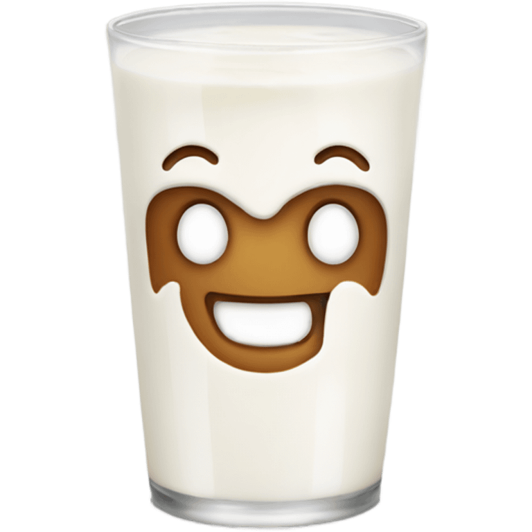 Smiling emoji with milk on face emoji