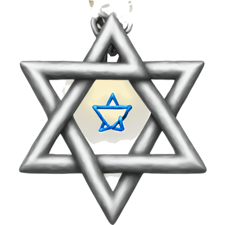 A magen david in matel chains emoji